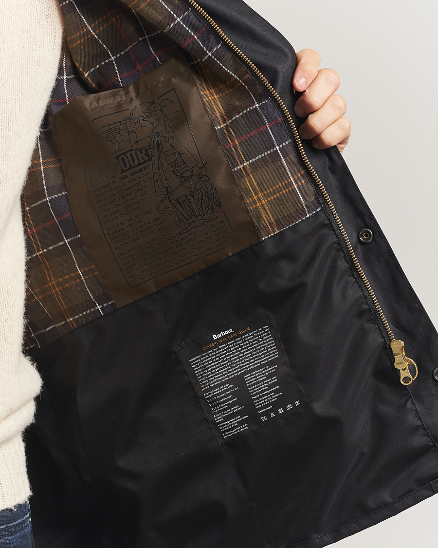 Herr | Jackor | Barbour Heritage | Modified Solway Wax Jacket Black