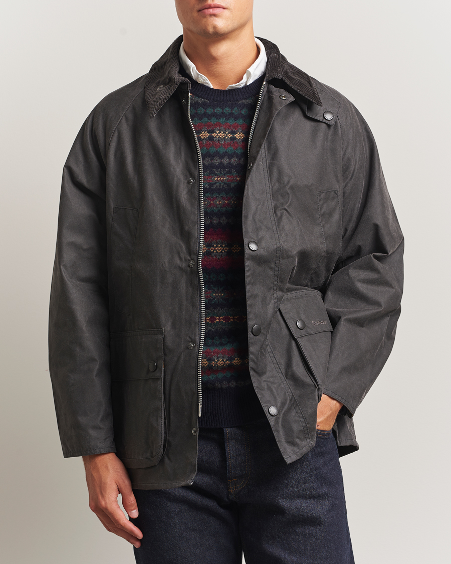 Herr | Jackor | Barbour Heritage | Oversize Bedale Wax Jacket Grey