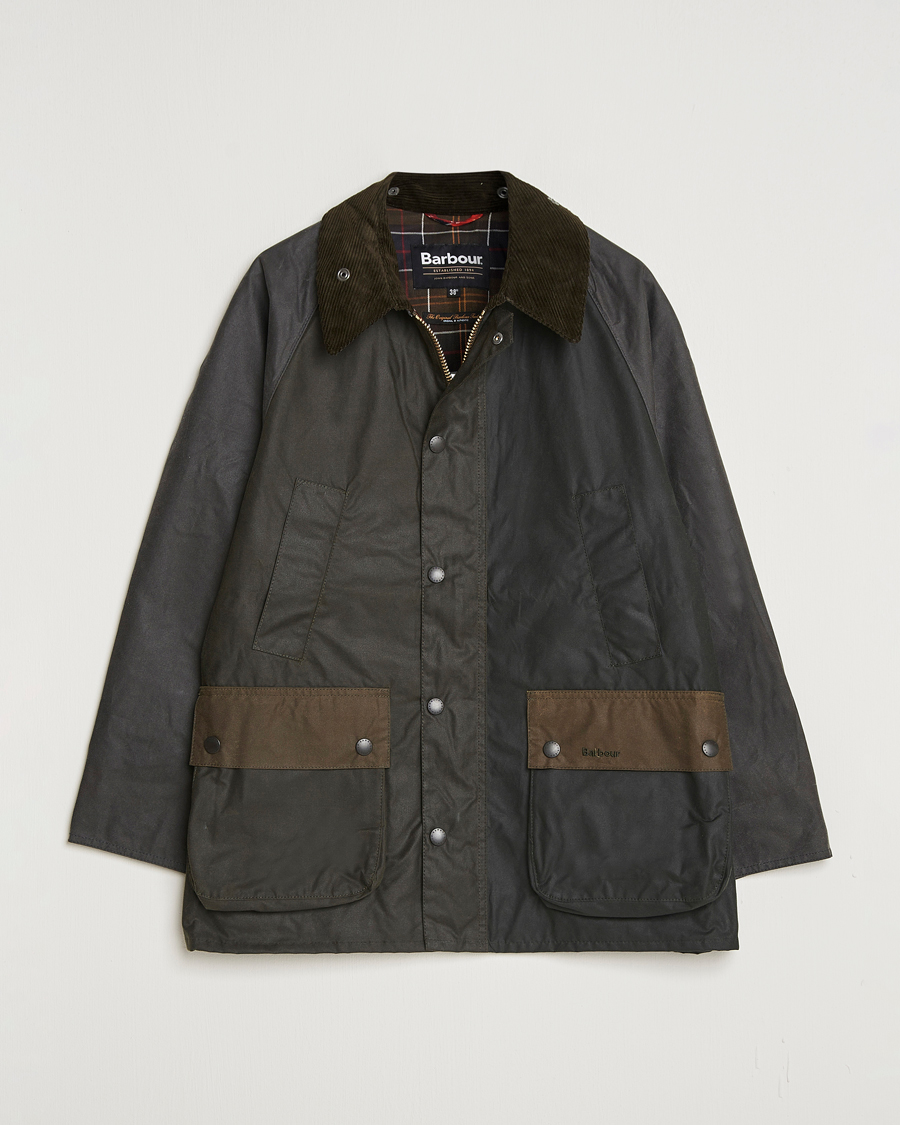 Herr | Jackor | Barbour Heritage | Patchwork Oversize Bedale Wax Jacket Sage Multi