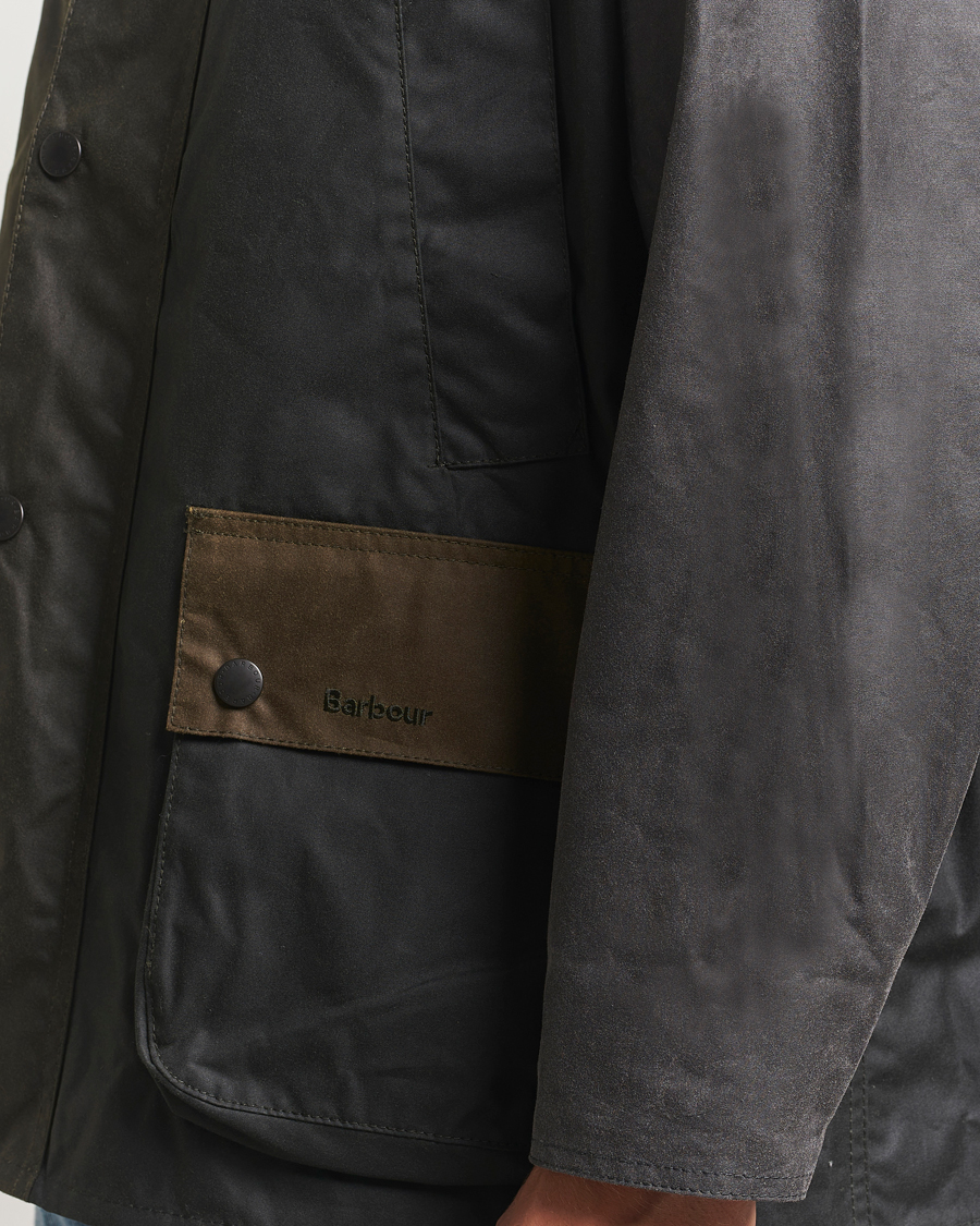 Herr | Jackor | Barbour Heritage | Patchwork Oversize Bedale Wax Jacket Sage Multi