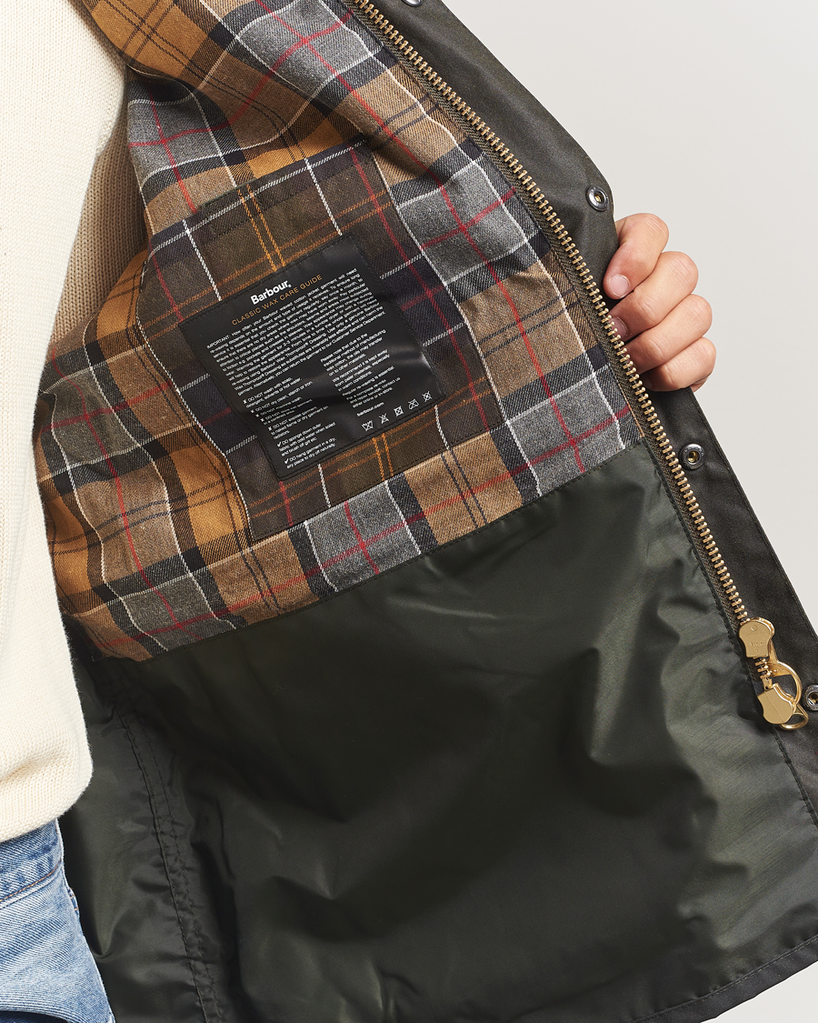 Herr | Jackor | Barbour Heritage | Patchwork Oversize Bedale Wax Jacket Sage Multi