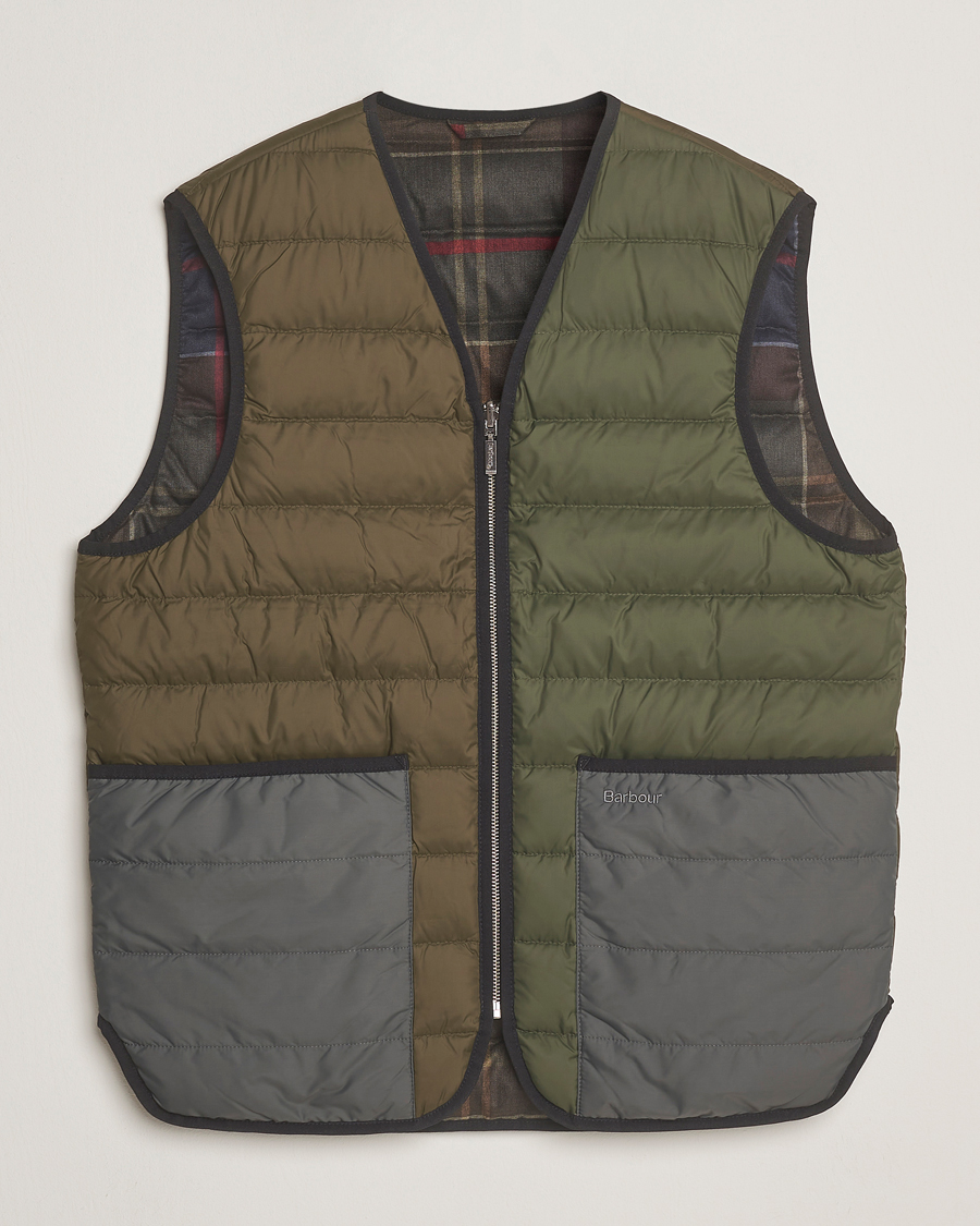 Herr | Jackor | Barbour Heritage | Reversible Down Filled Liner Olive