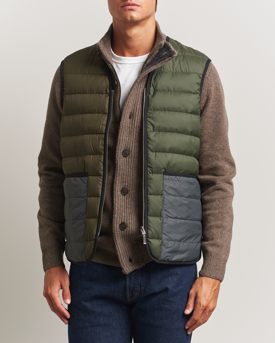 Herr | Jackor | Barbour Heritage | Reversible Down Filled Liner Olive