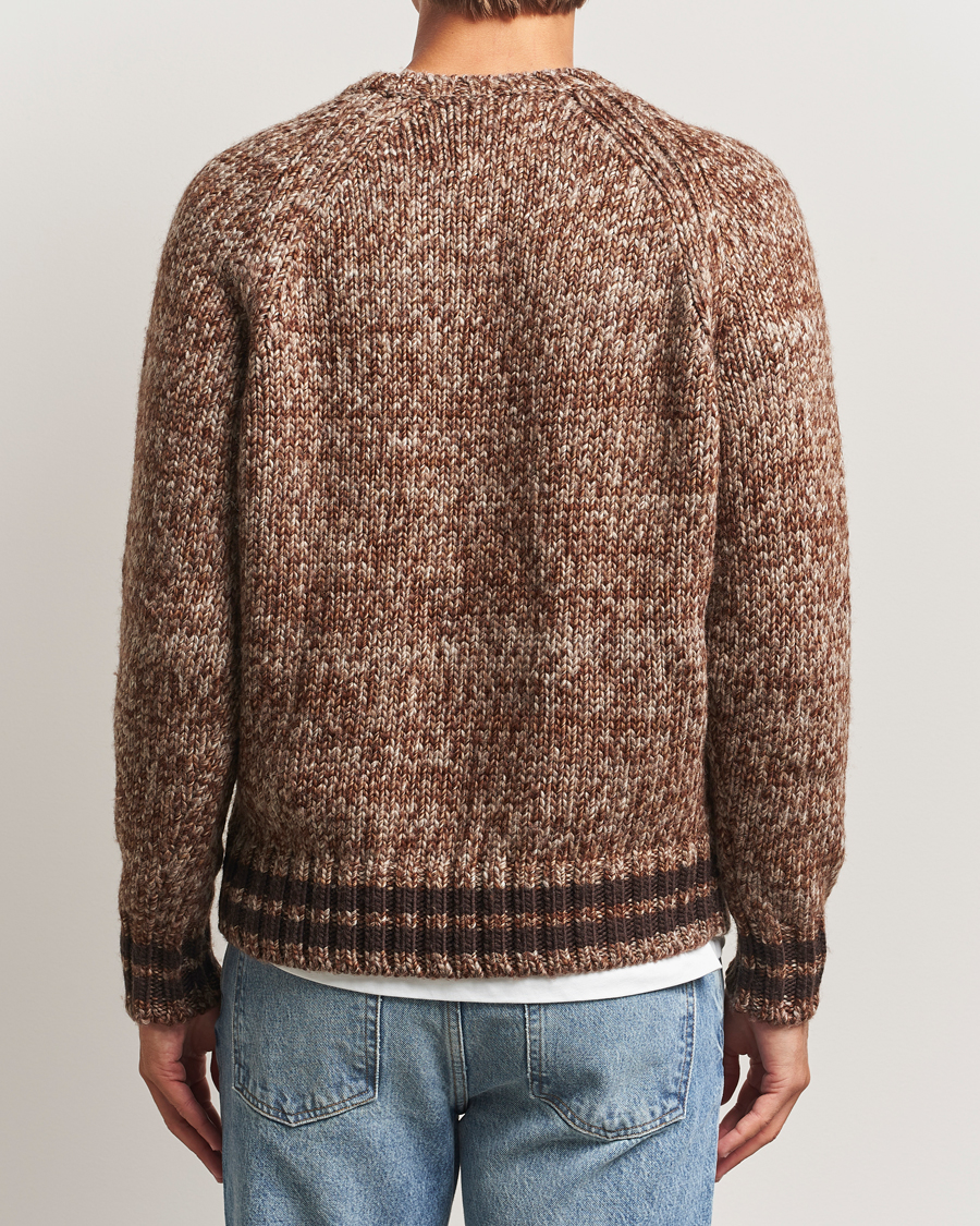 Herr | Tröjor | GANT 240 Mulberry Street | Wool Heavy Knitted Sweater Light Brown Melange