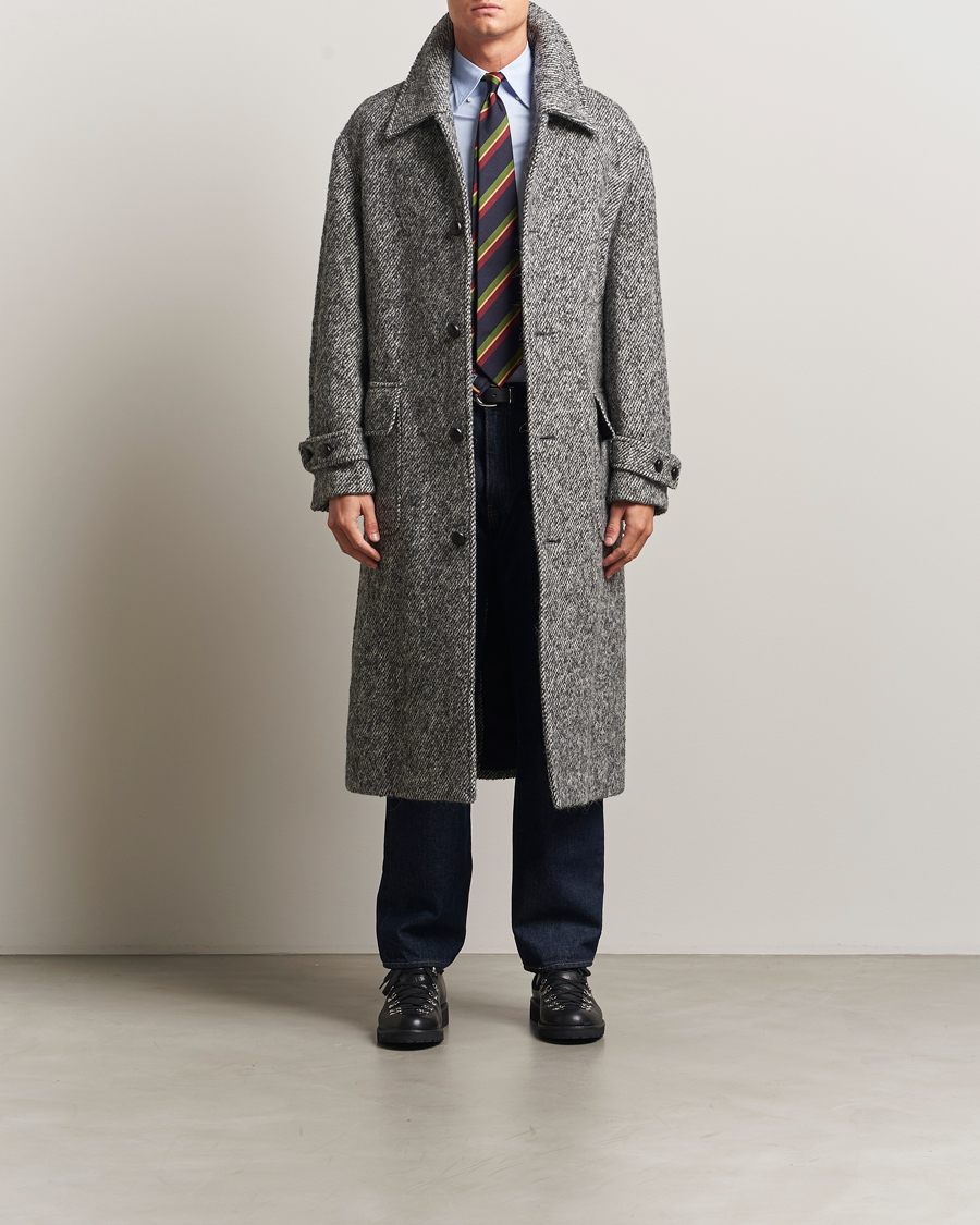 Herr | Jackor | GANT 240 Mulberry Street | Tweed Wool Coat Black