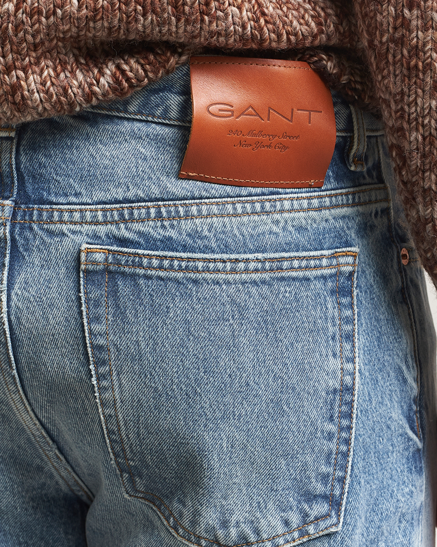Herr | Jeans | GANT 240 Mulberry Street | Vintage Bootcut Jeans Semi Light Blue
