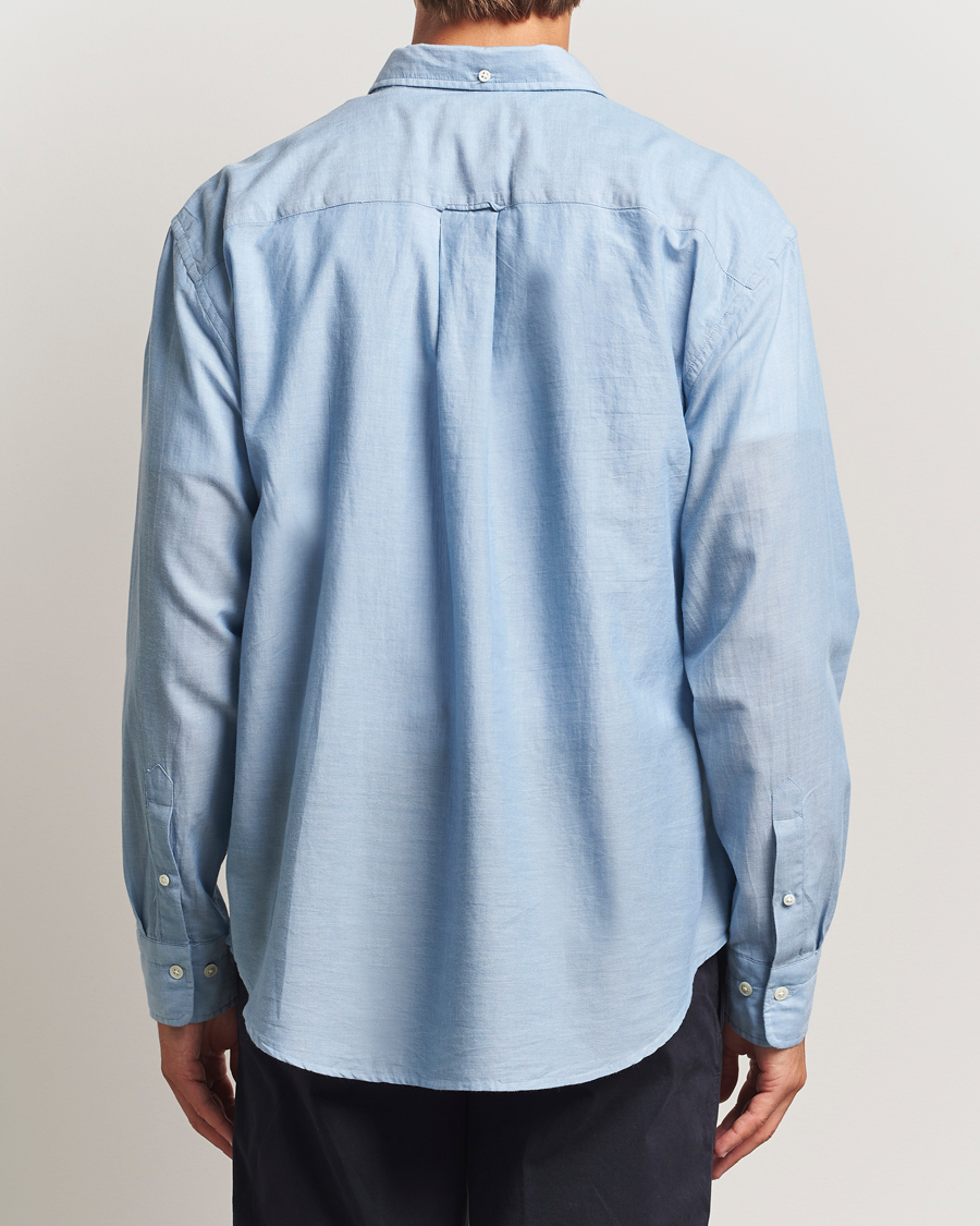Herr | Skjortor | GANT 240 Mulberry Street | Relaxed Fit Chambray Shirt Light Indigo