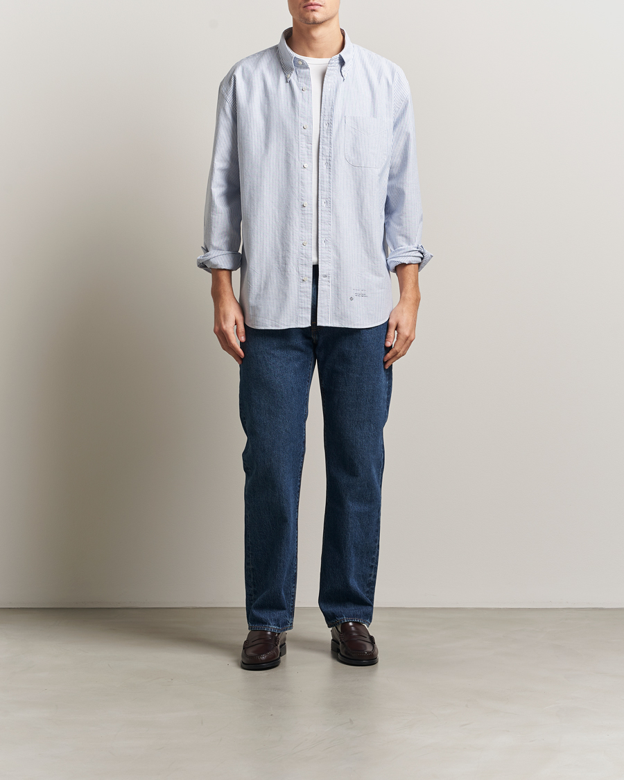 Herr | Skjortor | GANT 240 Mulberry Street | Relaxed Fit US Striped Oxford Shirt Blue Water