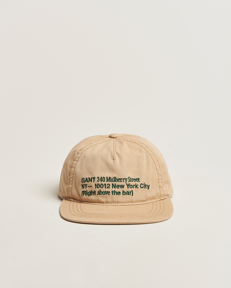 Herr | Hattar & kepsar | GANT 240 Mulberry Street | Canvas Cap Light Taupe