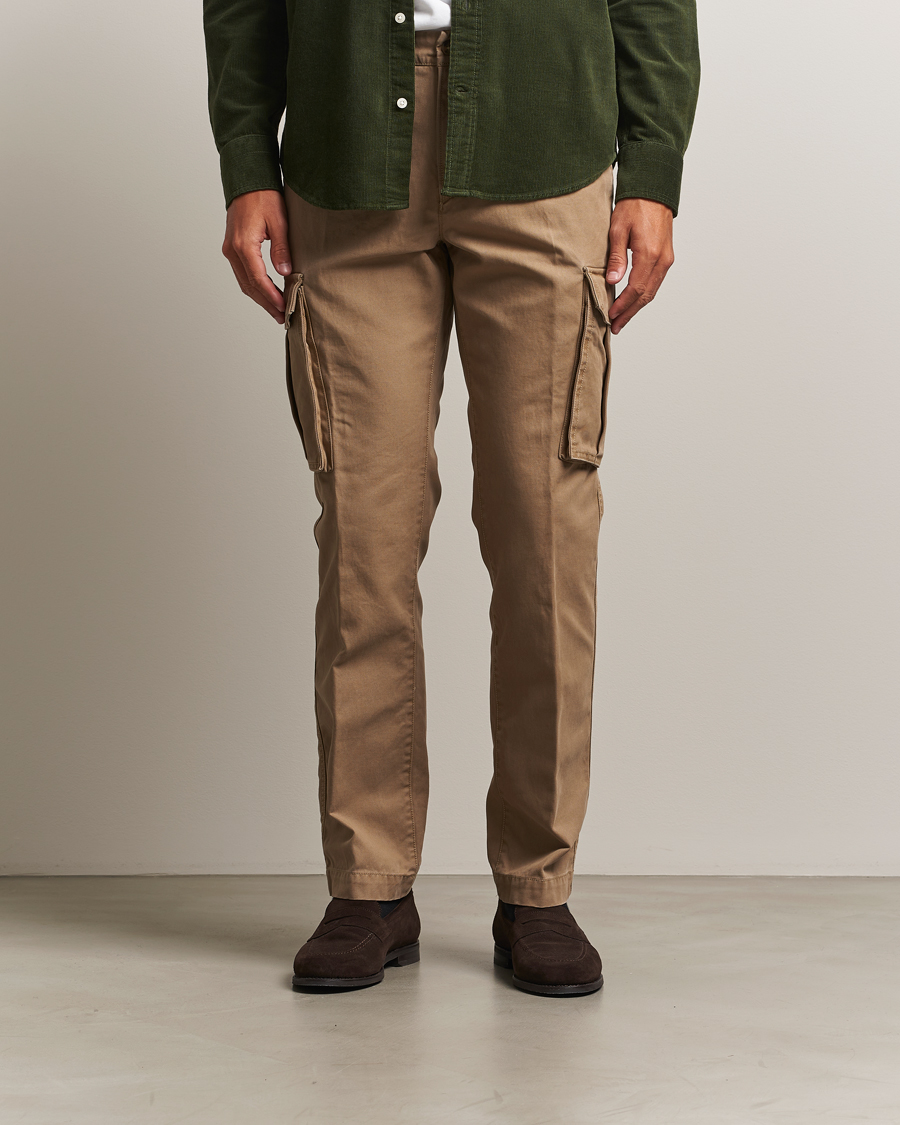 Herr | Byxor | Gant | Regular Fit Cotton Twill Cargo Pants Light Taupe
