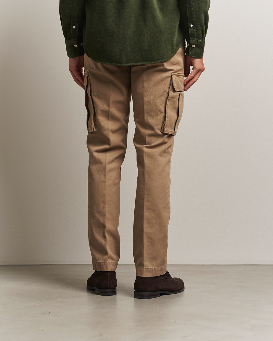 Herr | Byxor | Gant | Regular Fit Cotton Twill Cargo Pants Light Taupe