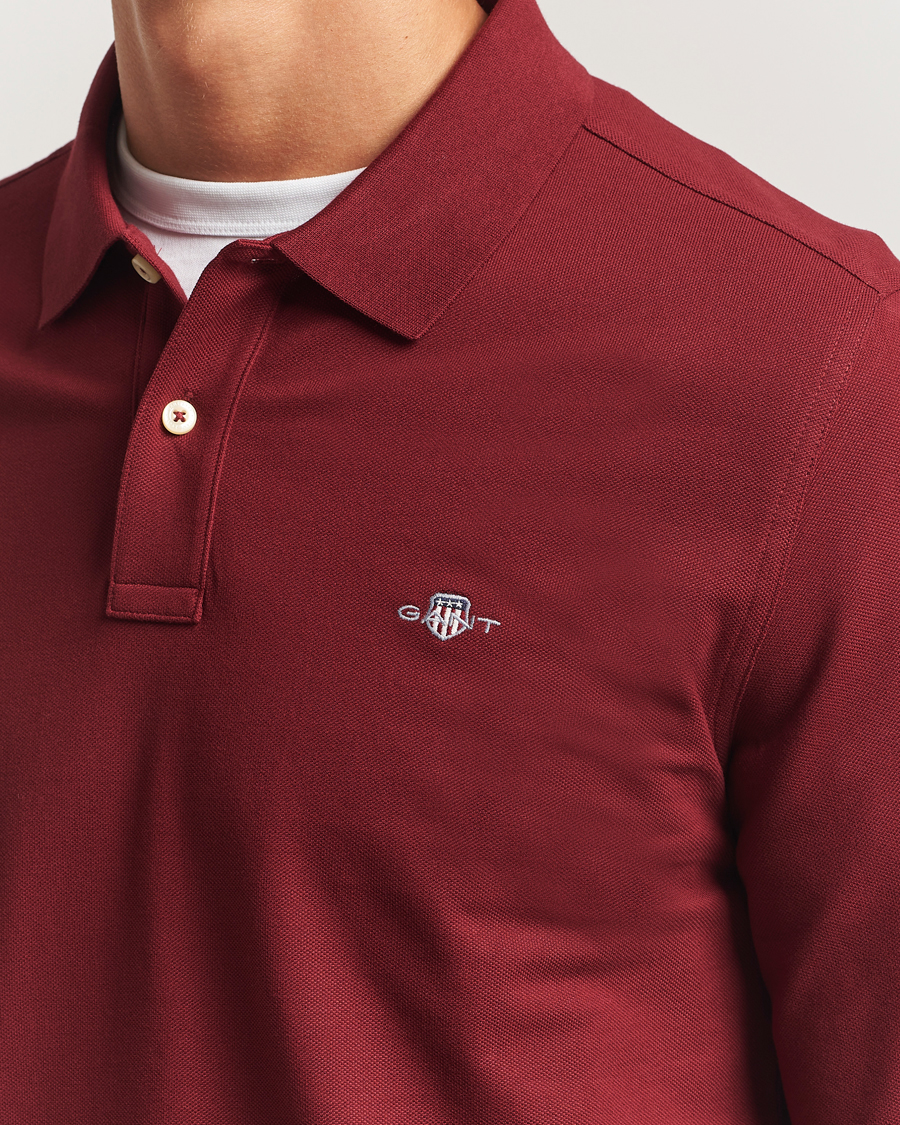 Herr | Pikéer | GANT | Regular Shield Long Sleeve Polo Plumped Red
