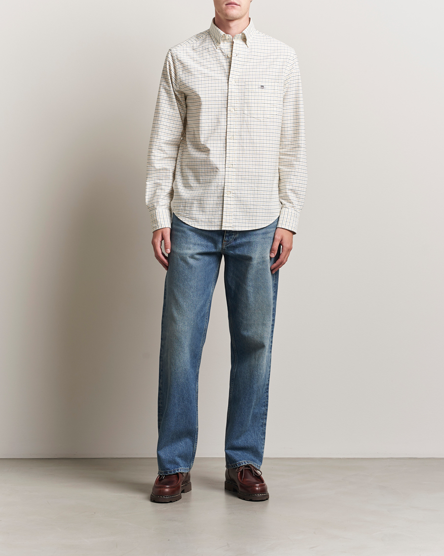 Herr | Skjortor | GANT | Regular Fit Classic Checked Oxford Shirt Forest Green