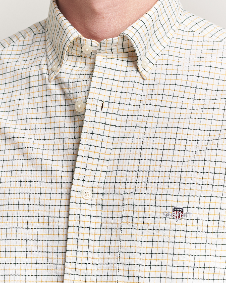 Herr | Skjortor | GANT | Regular Fit Classic Checked Oxford Shirt Forest Green