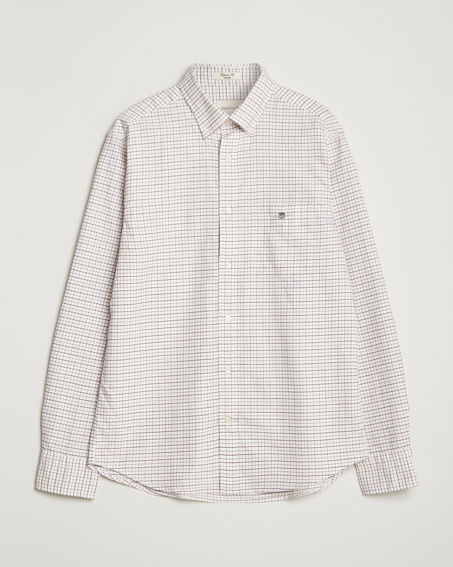 Herr | Skjortor | GANT | Regular Fit Classic Checked Oxford Shirt Plumped Red