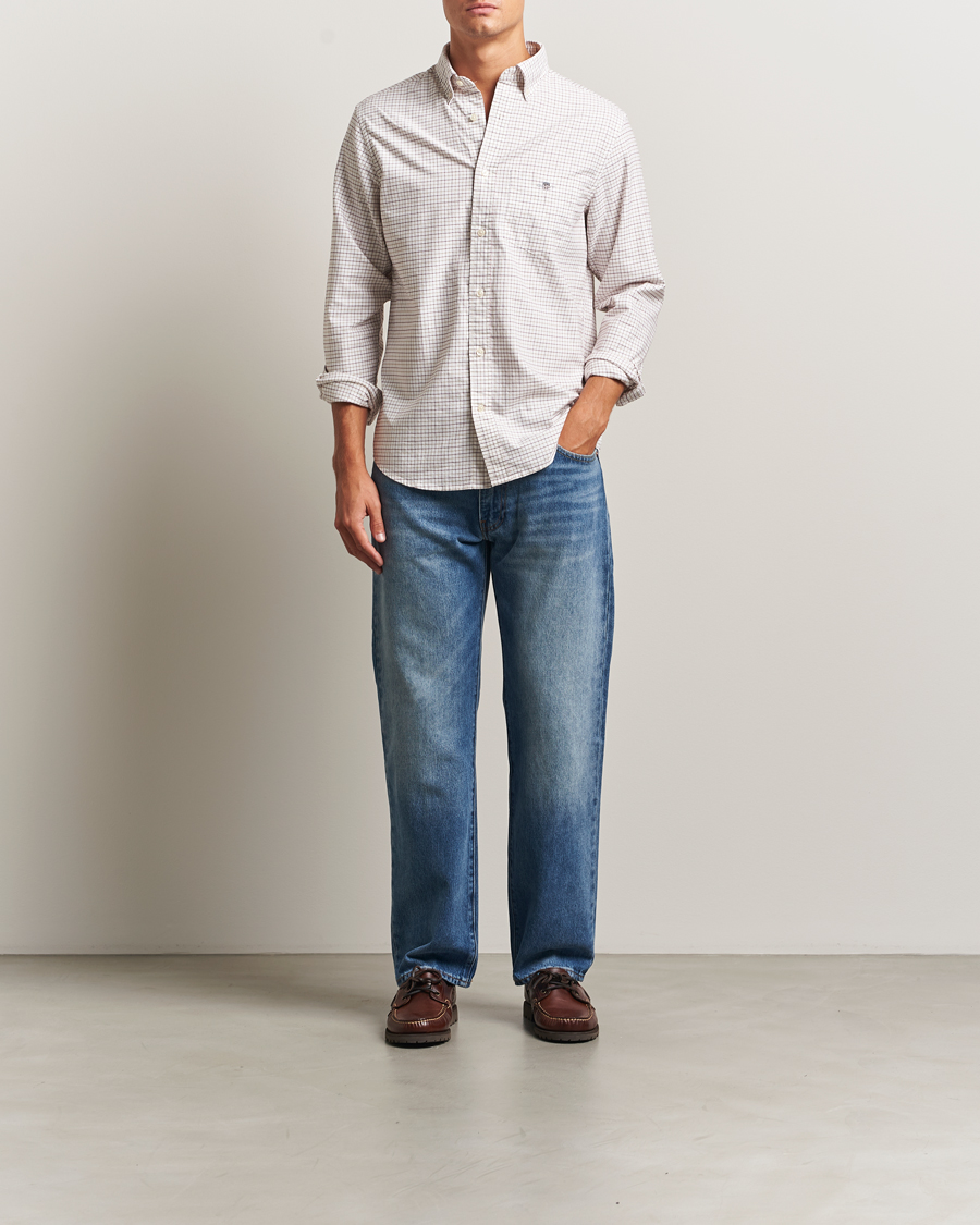Herr | Skjortor | GANT | Regular Fit Classic Checked Oxford Shirt Plumped Red