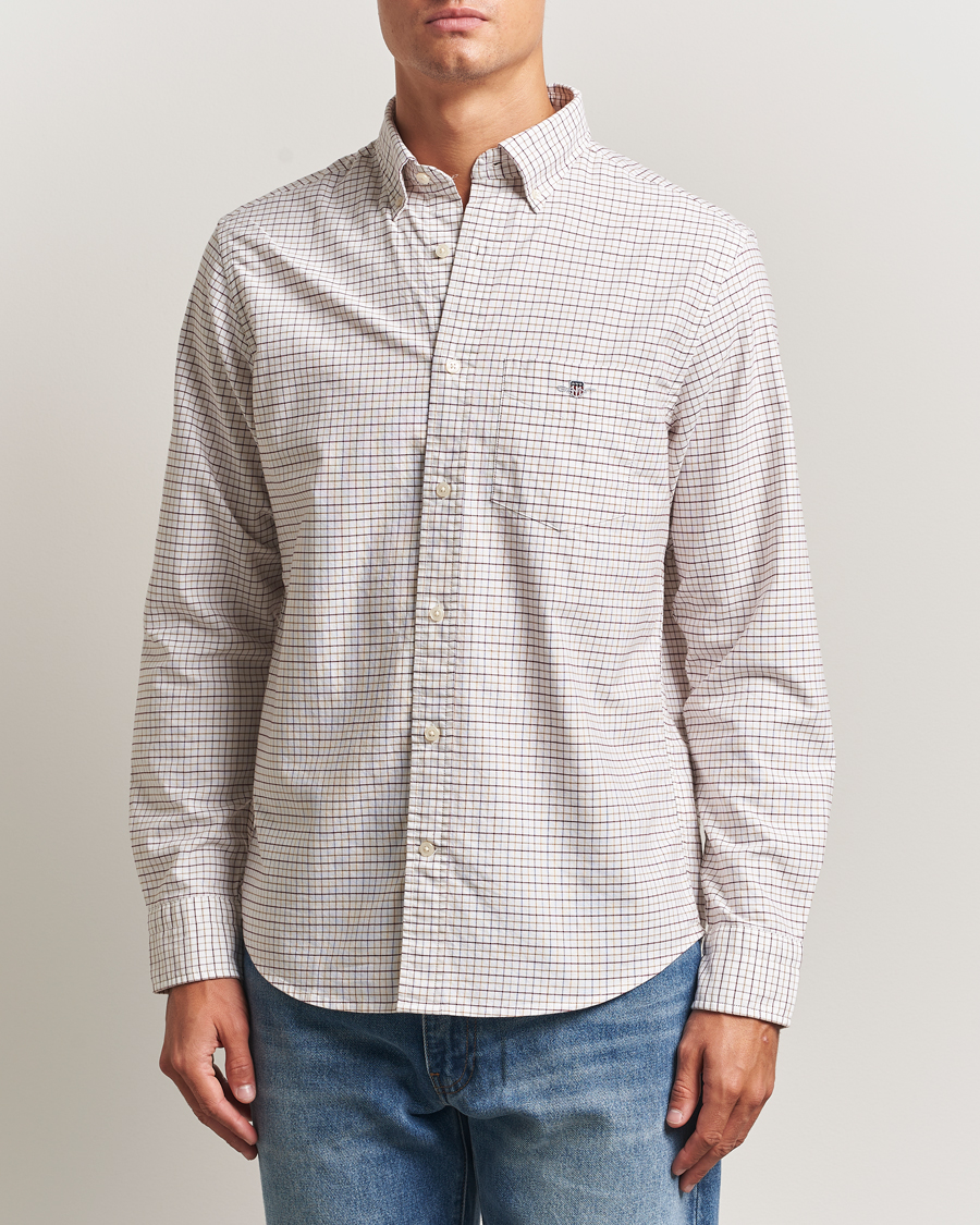 Herr | Skjortor | GANT | Regular Fit Classic Checked Oxford Shirt Plumped Red