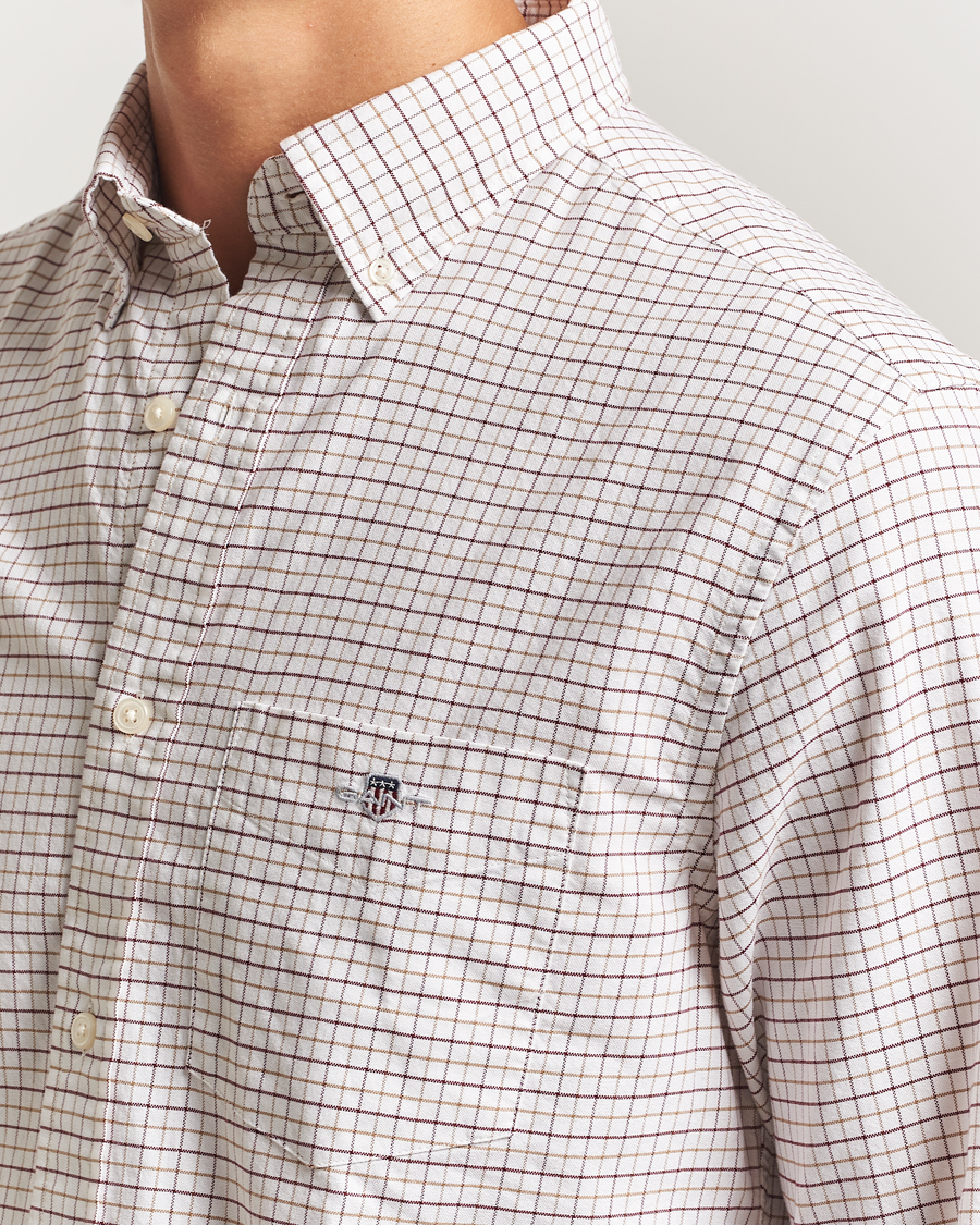 Herr | Skjortor | GANT | Regular Fit Classic Checked Oxford Shirt Plumped Red