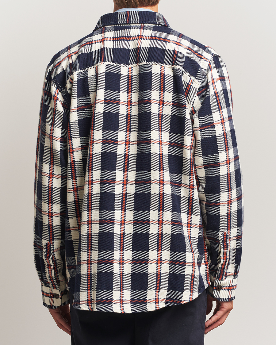 Herr | Skjortor | Gant | Heavy Twill Checked Overshirt Evening Blue