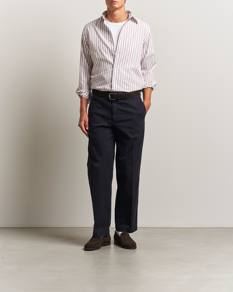 Herr | Skjortor | GANT | Regular Fit Poplin Striped Shirt Plumped Red