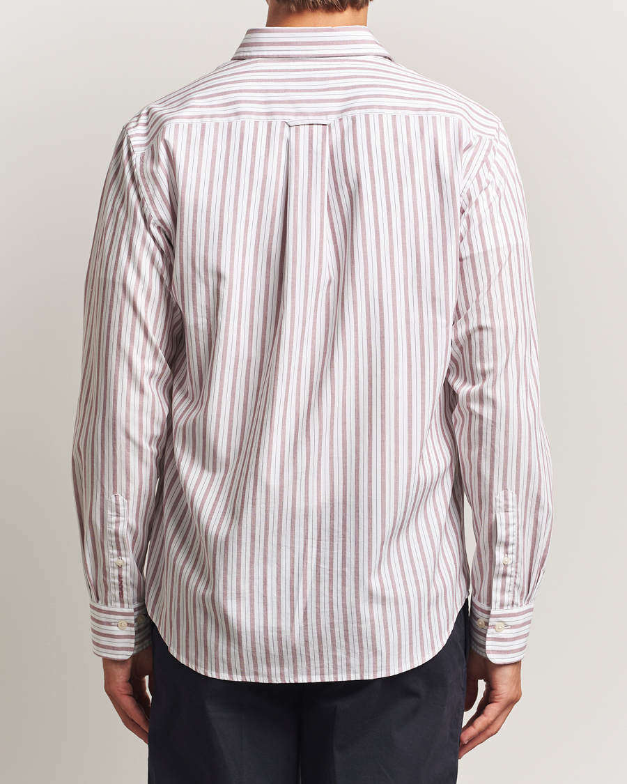 Herr | Skjortor | GANT | Regular Fit Poplin Striped Shirt Plumped Red