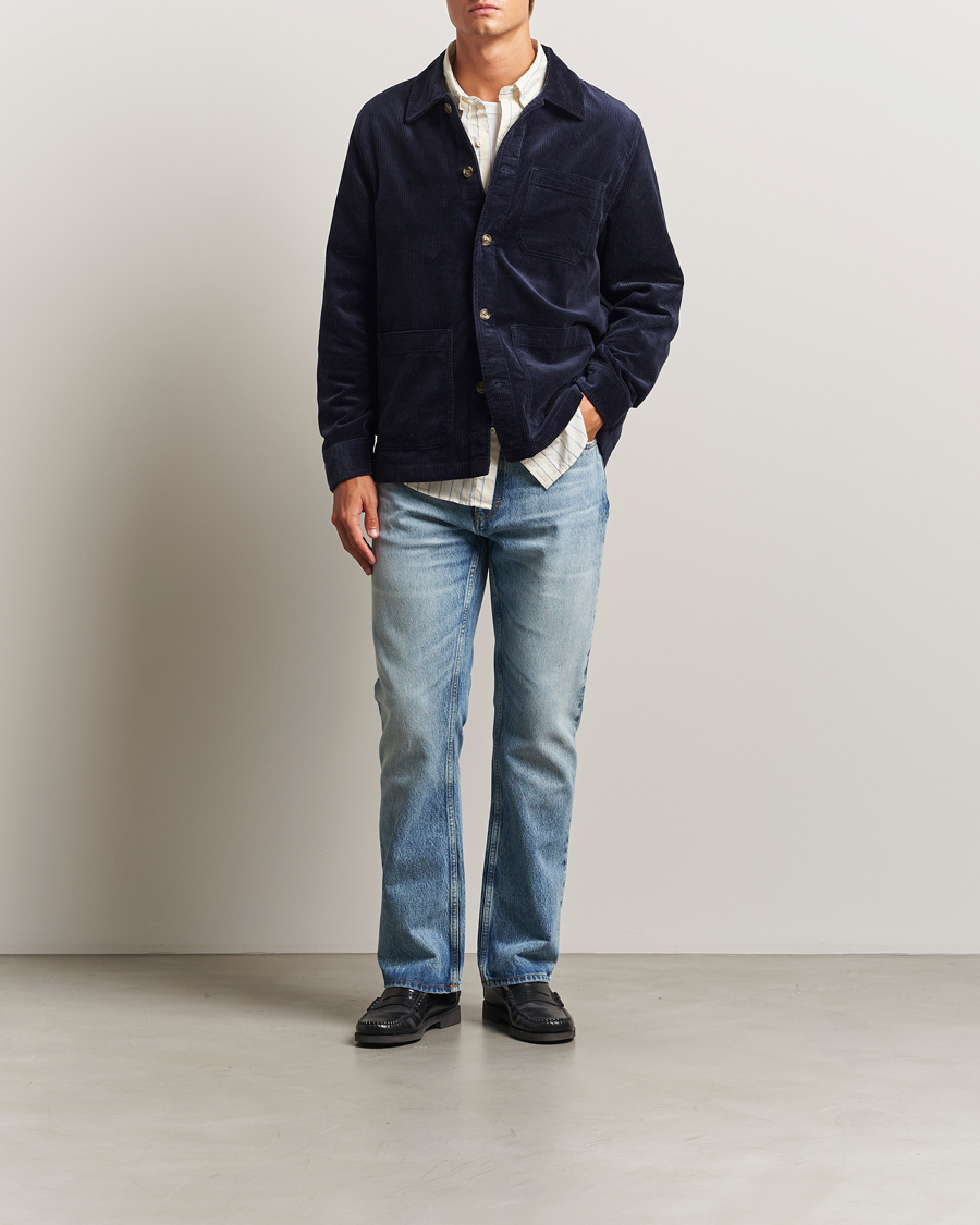 Herr | Skjortor | GANT | Regular Fit Corduroy Overshirt Evening Blue