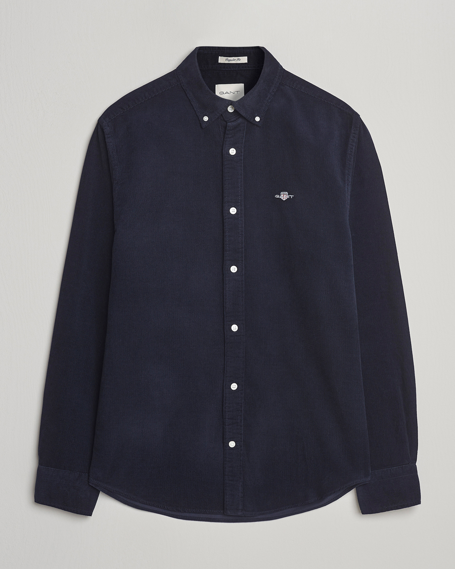Herr | Skjortor | Gant | Regular Fit Corduroy Shirt Evening Blue