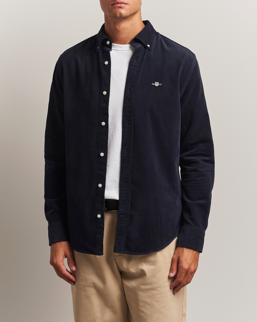 Herr | Skjortor | Gant | Regular Fit Corduroy Shirt Evening Blue