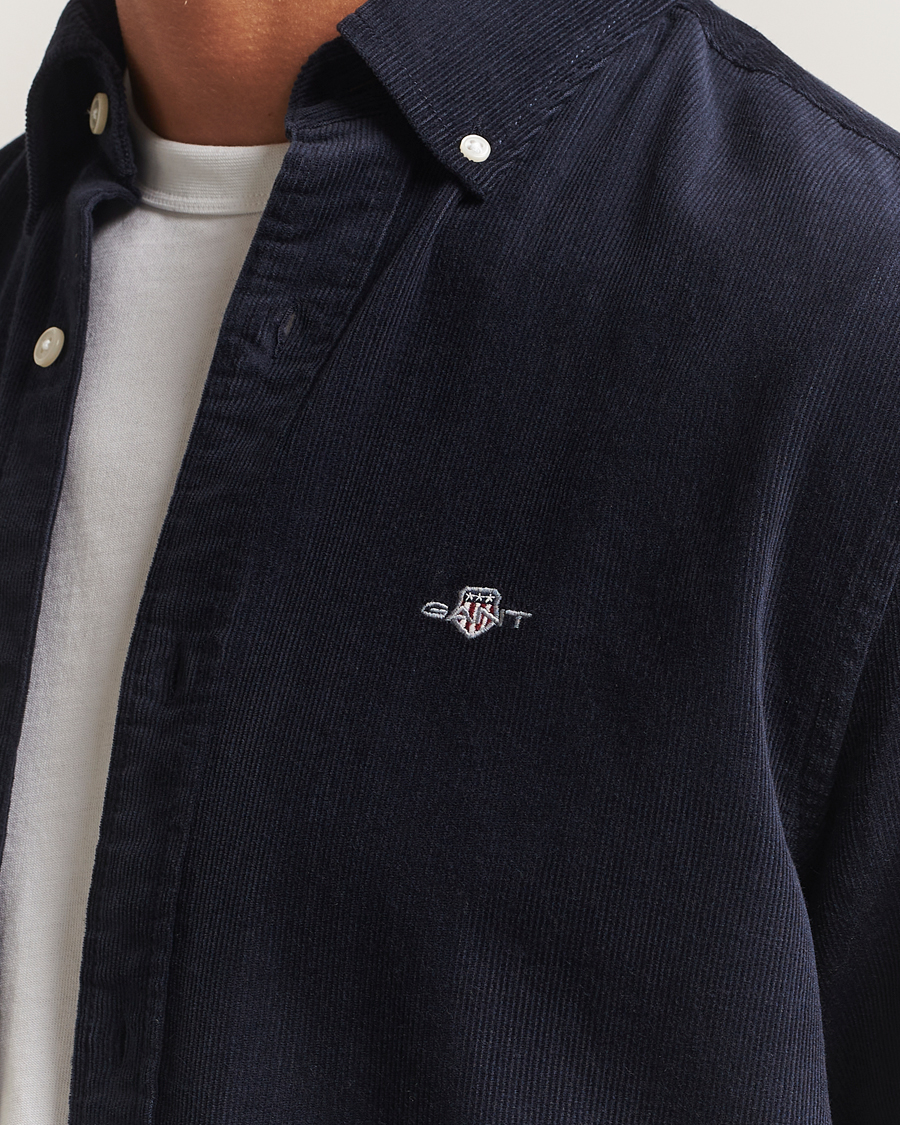 Herr | Skjortor | Gant | Regular Fit Corduroy Shirt Evening Blue