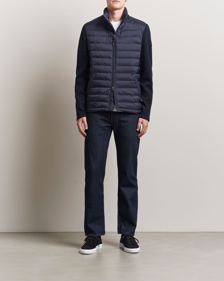 Herr | Jackor | GANT | Mixed Media Hybrid Jacket Evening Blue