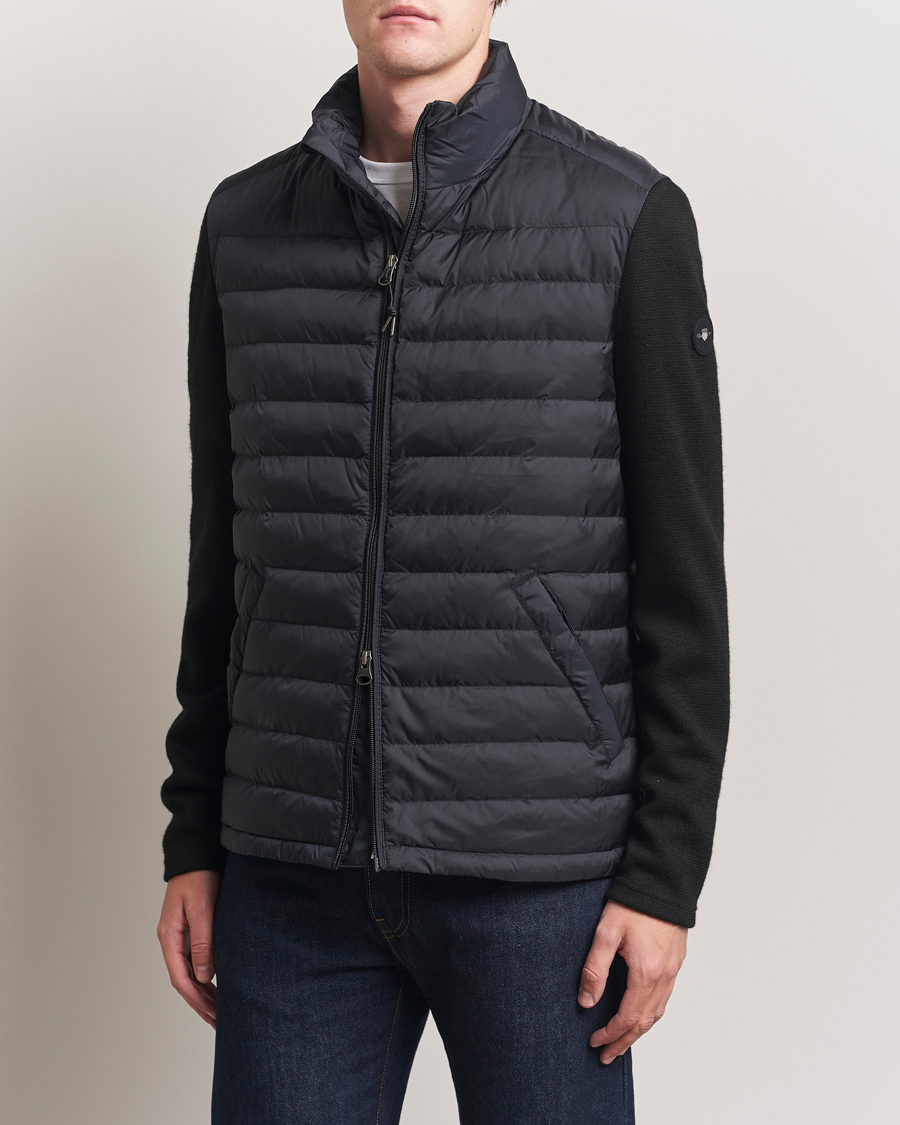 Herr | Jackor | Gant | Mixed Media Hybrid Jacket Black