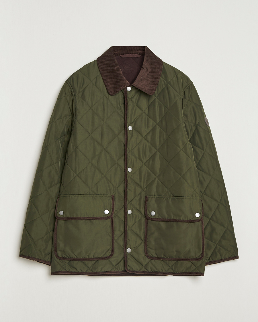 Herr | Jackor | GANT | Quilted Fleece Jacket Green Lagoon