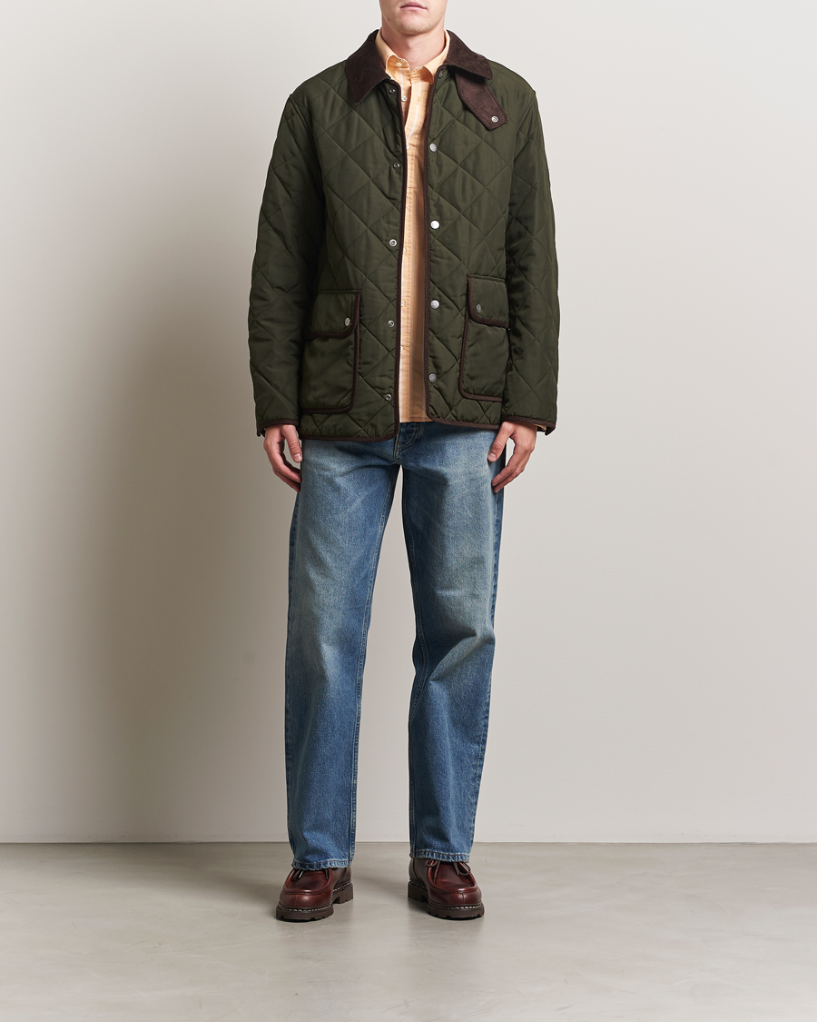 Herr | Jackor | GANT | Quilted Fleece Jacket Green Lagoon