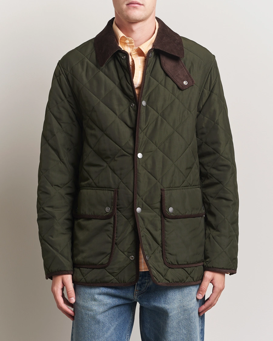 Herr | Jackor | GANT | Quilted Fleece Jacket Green Lagoon