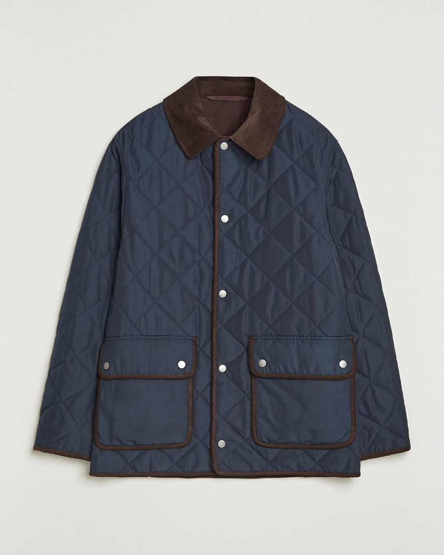 Herr | Jackor | GANT | Quilted Fleece Jacket Evening Blue