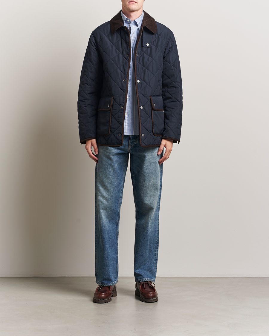 Herr | Jackor | GANT | Quilted Fleece Jacket Evening Blue