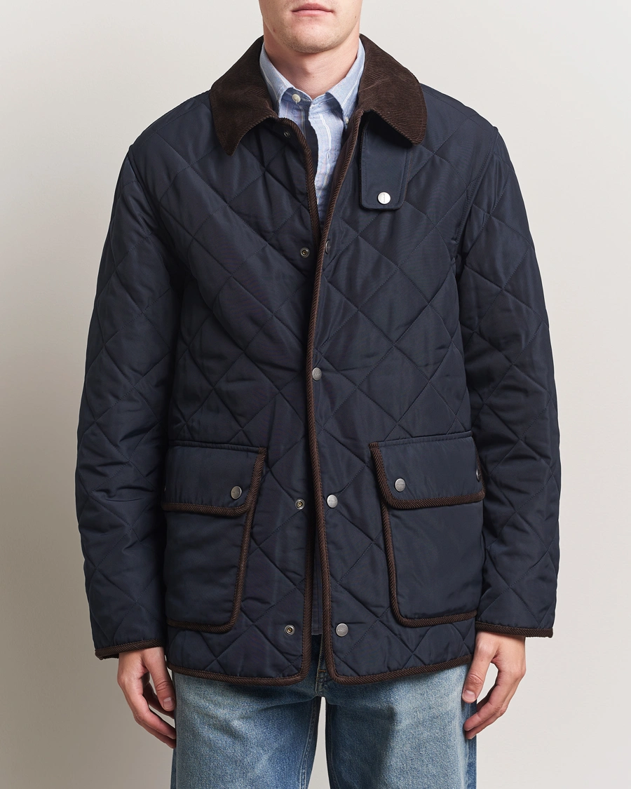 Herr | Jackor | GANT | Quilted Fleece Jacket Evening Blue