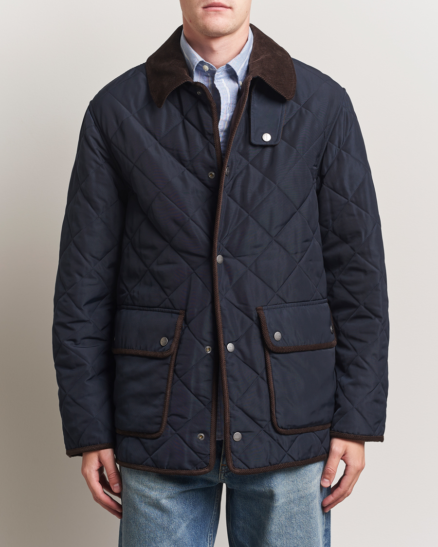 Herr | Jackor | Gant | Quilted Fleece Jacket Evening Blue