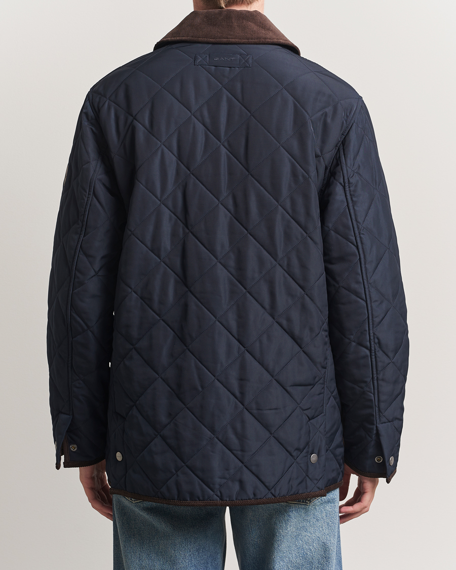 Herr | Jackor | GANT | Quilted Fleece Jacket Evening Blue