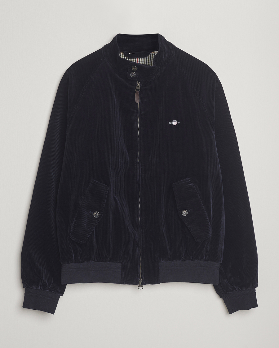 Herr | Jackor | GANT | Corduroy Harrington Jacket Evening Blue