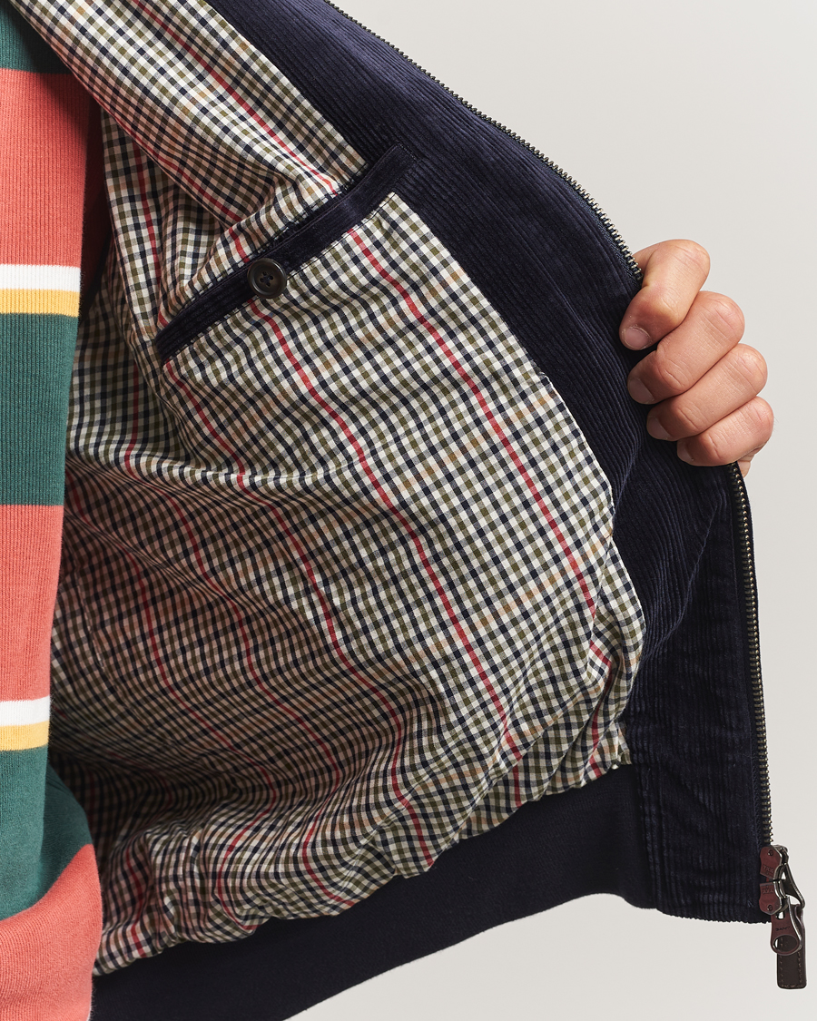 Herr | Jackor | GANT | Corduroy Harrington Jacket Evening Blue