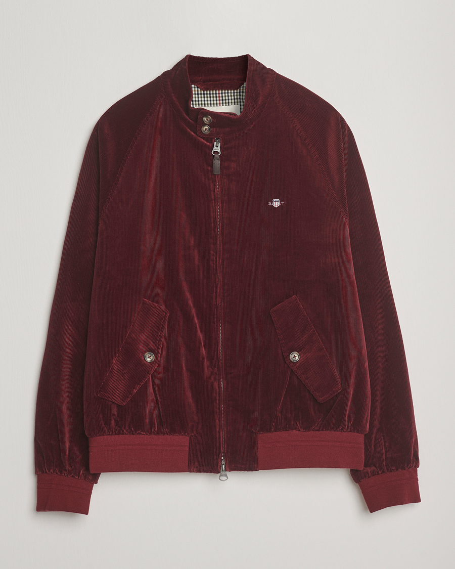 Herr | Jackor | GANT | Corduroy Harrington Jacket Plumped Red