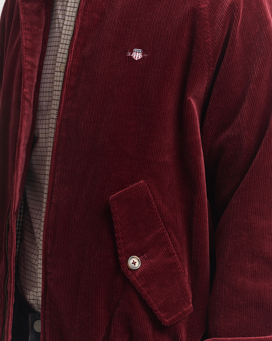 Herr | Jackor | Gant | Corduroy Harrington Jacket Plumped Red
