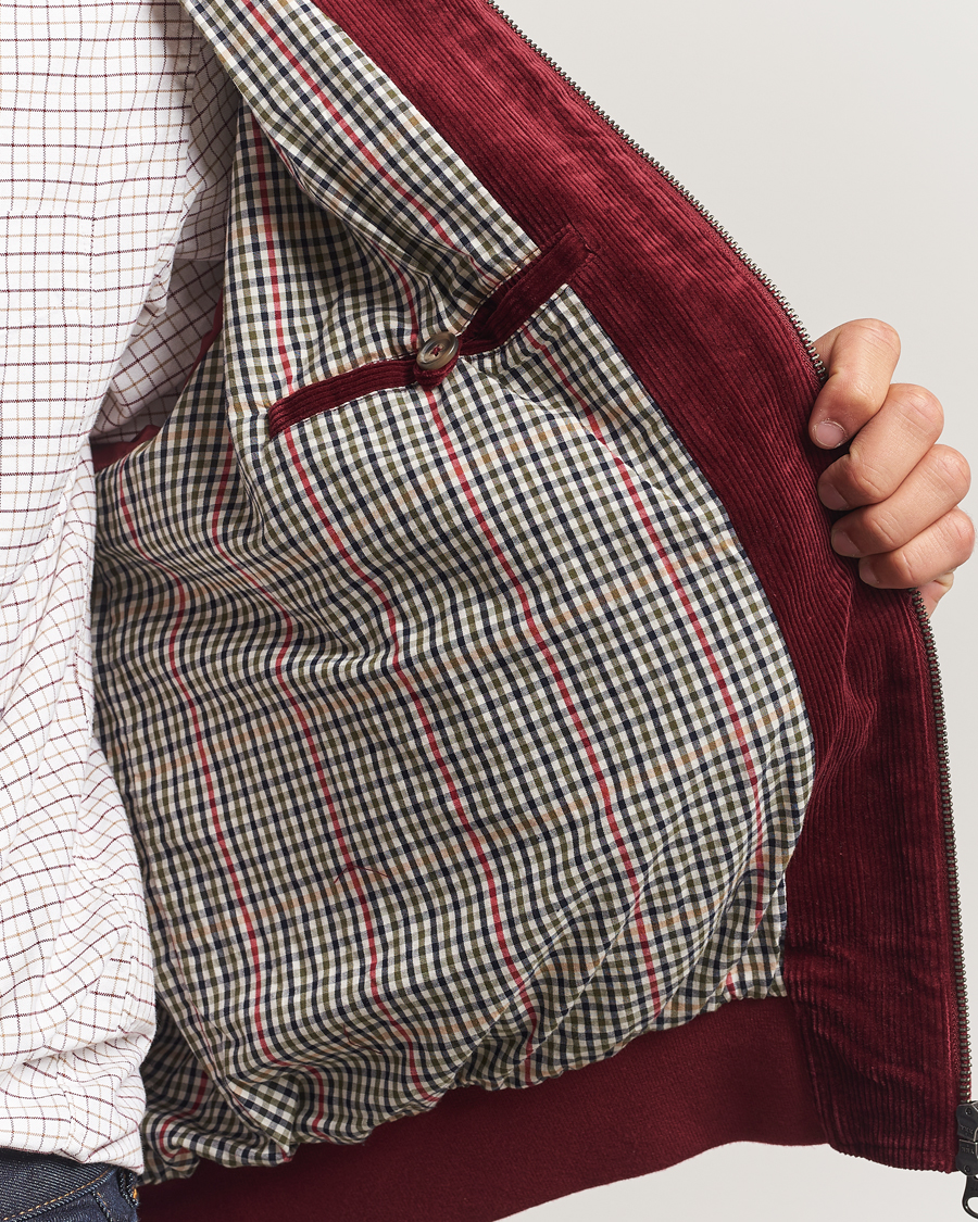 Herr | Jackor | GANT | Corduroy Harrington Jacket Plumped Red