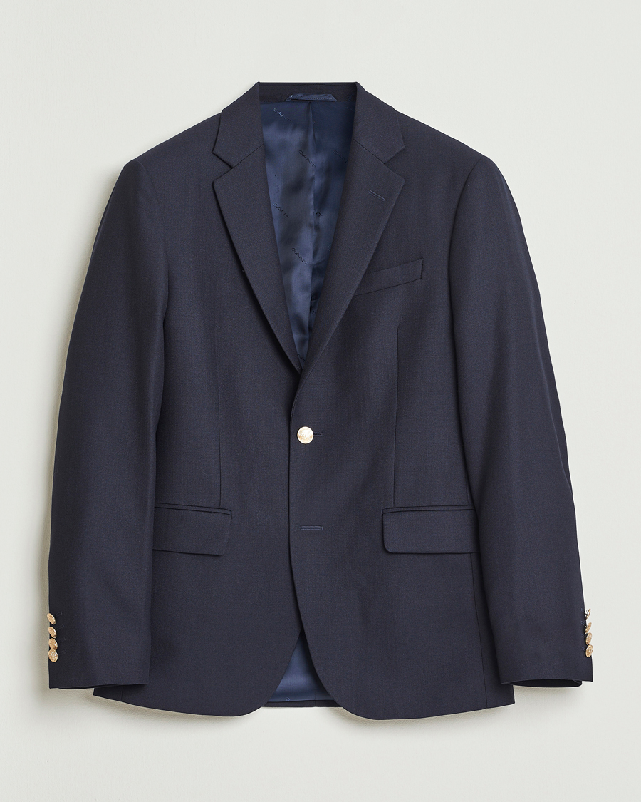 Herr | Kavajer | GANT | Wool Club Blazer Evening Blue