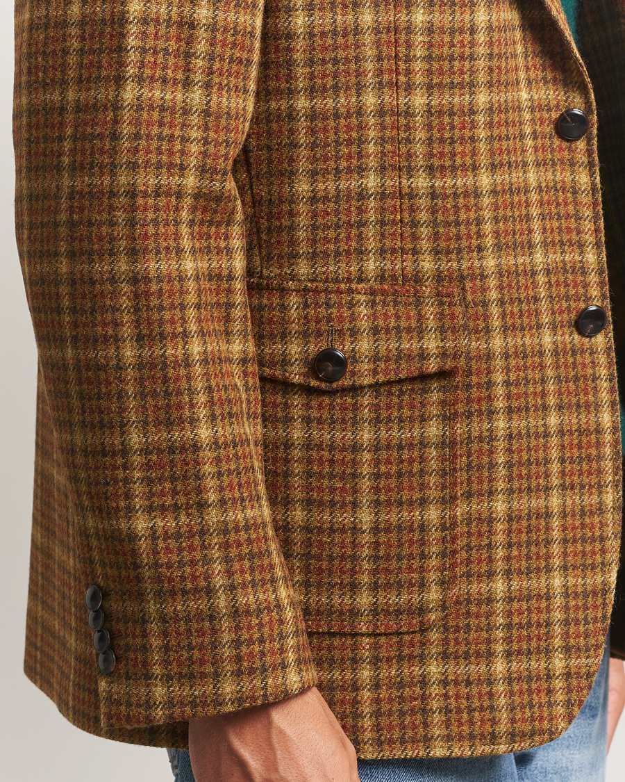 Herr | Kavajer | Gant | Checked Tweed Blazer Peanut Butter