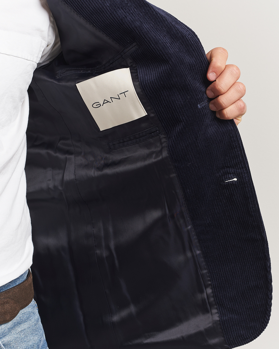 Herr | Kavajer | GANT | Corduroy Blazer Evening Blue