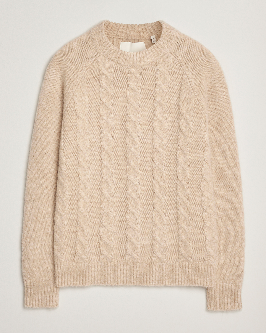 Herr | Tröjor | GANT | Alpaca/Lambswool Cable Crew Neck Seed Melange