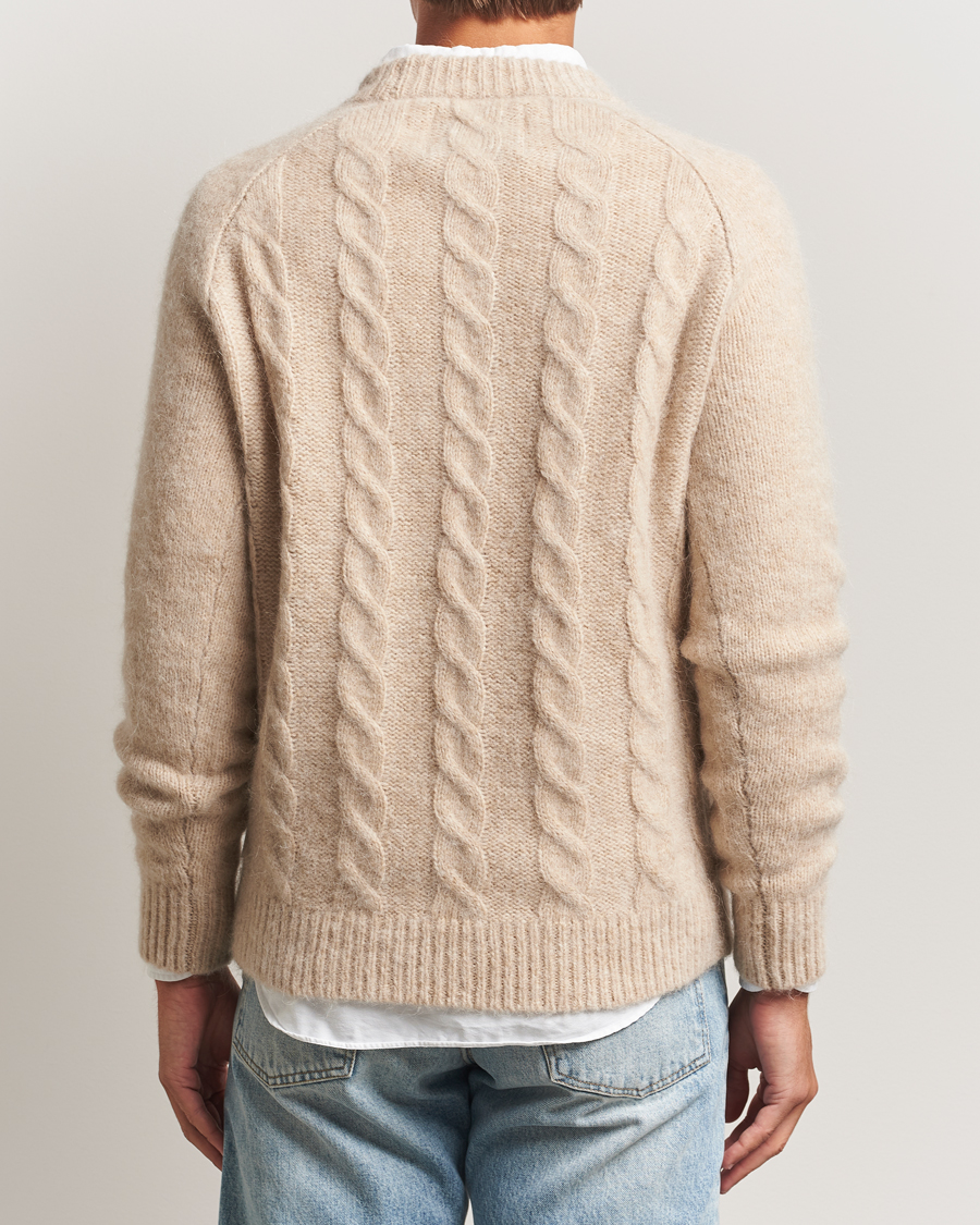 Herr | Tröjor | GANT | Alpaca/Lambswool Cable Crew Neck Seed Melange