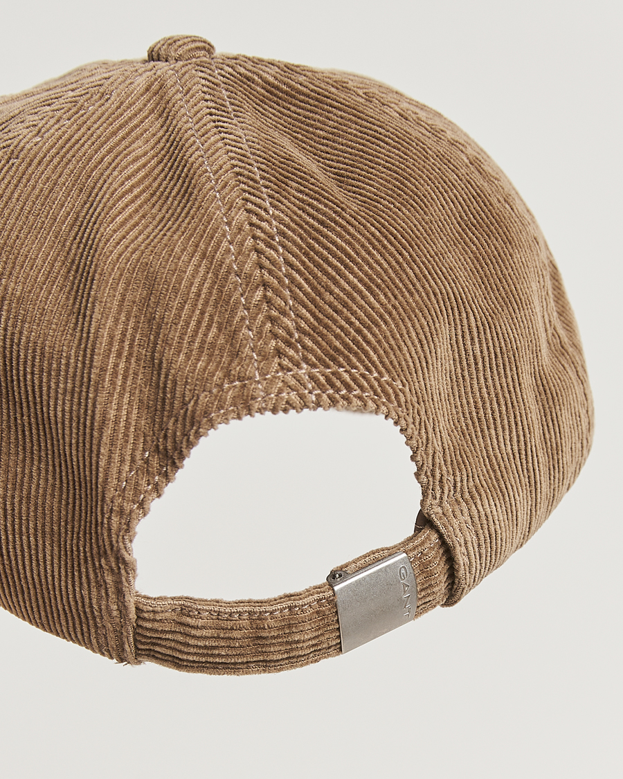 Herr | Hattar & kepsar | GANT | Graphic Embroidered Washed Cord Cap Taupe Beige